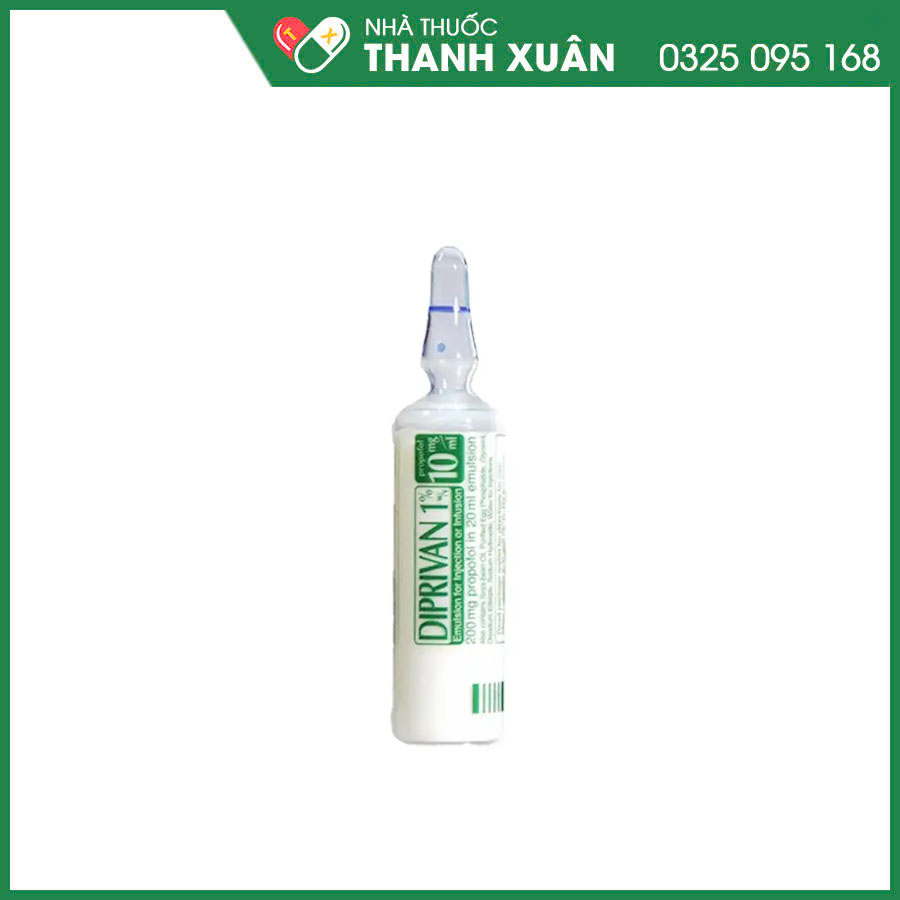 Diprivan 10mg/ml 20ml thuốc chỉ định gây mê tĩnh mạch